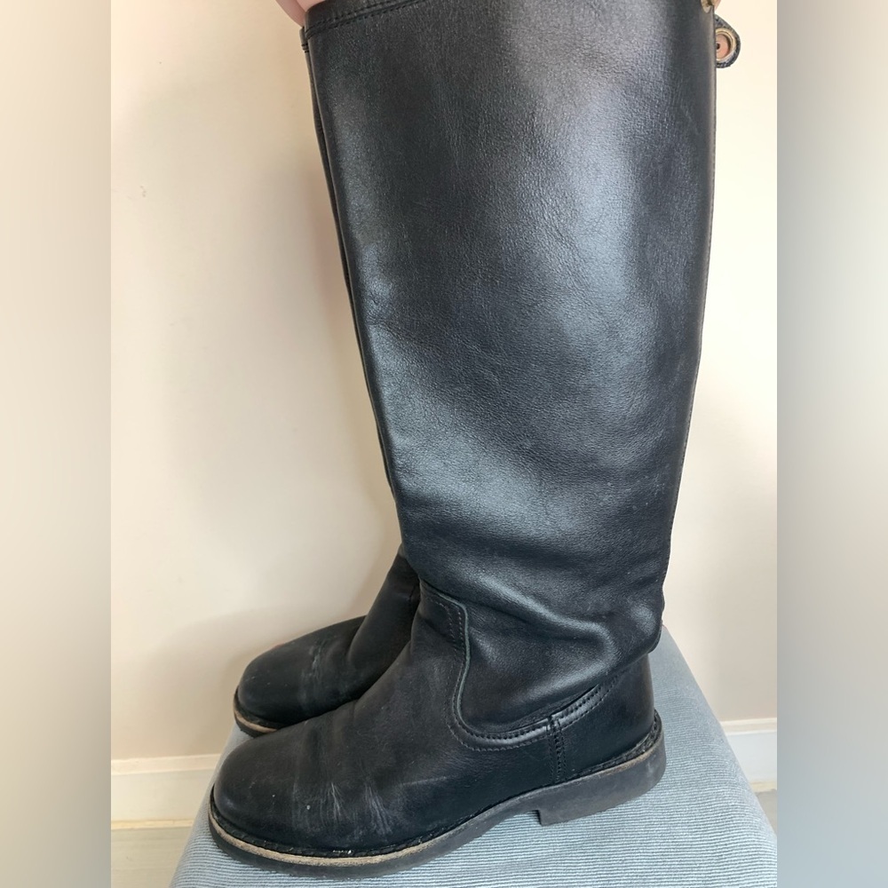 Roots Tribe Leather Equestrian Boots Black 8.5 - Picture 9 of 14